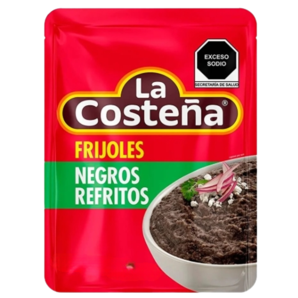 Frijoles Negros Refritos 220g – Estilo Casero | Listos para Comer | Sabor Tradicional Mexicano