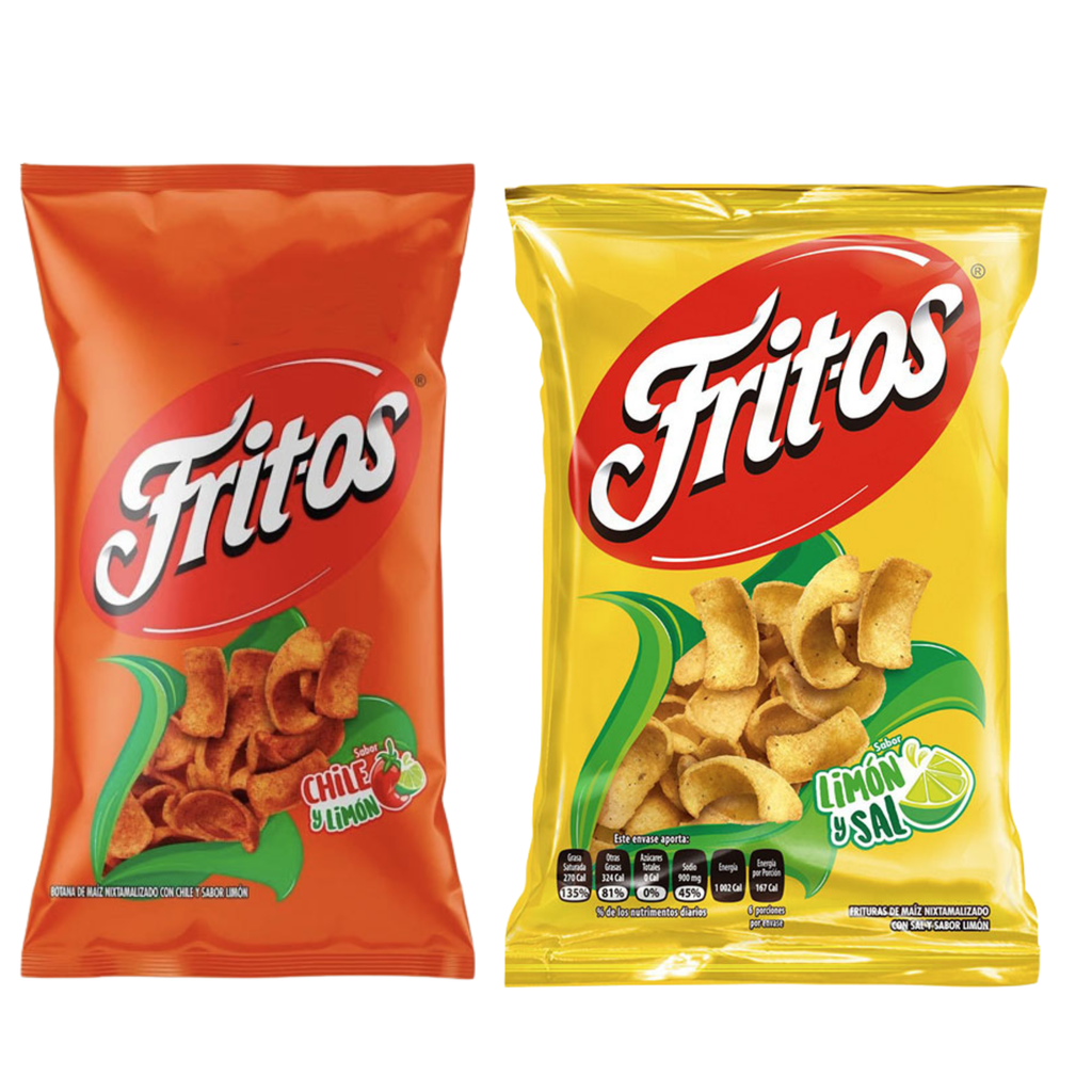 Fritos Fritos Mexicanos Sabor Limón y Chile Limón – Botana Crujiente de Maíz | Snacks Mexicanos Originales