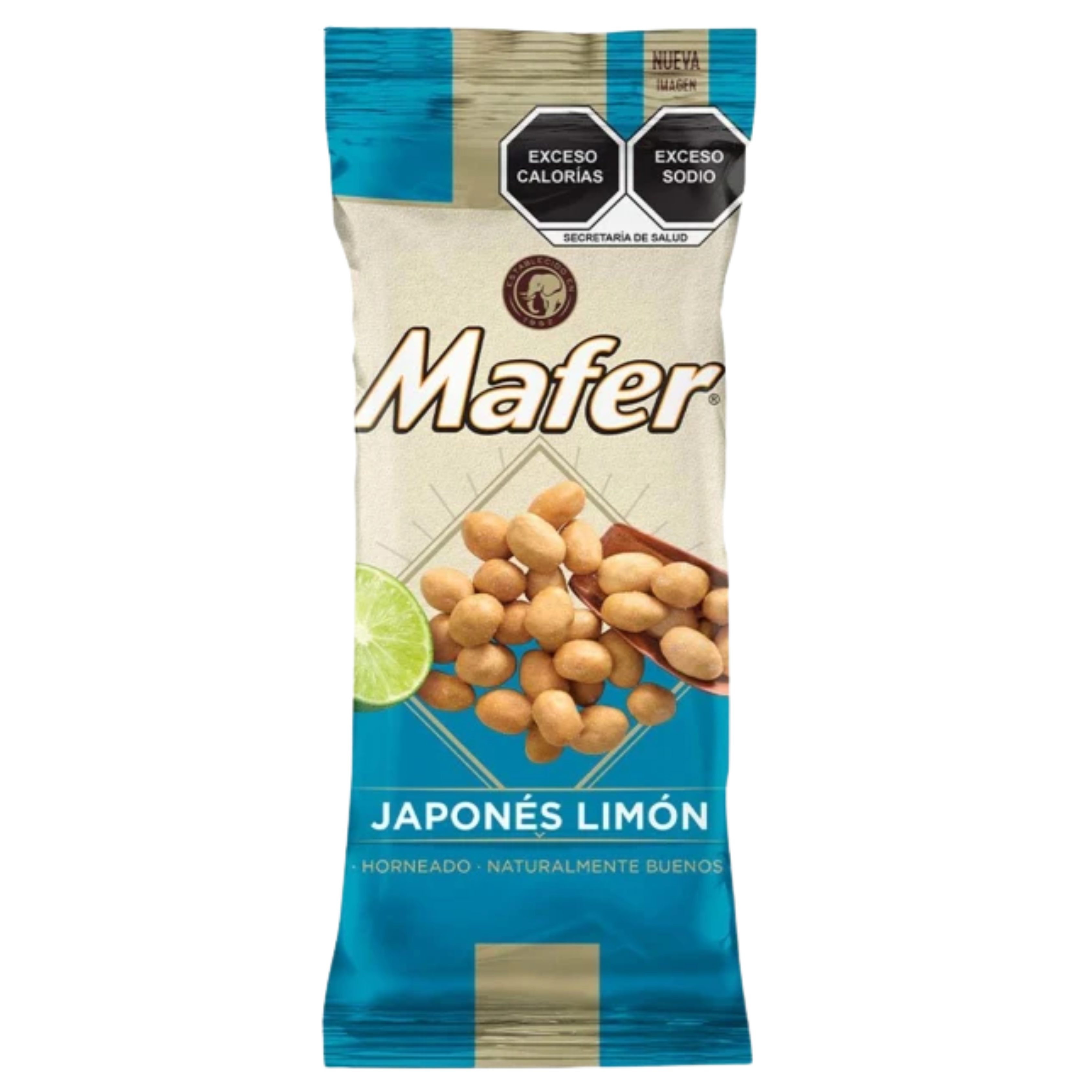 Mafer Cacahuates Japonés Limón 65g – Botana Mexicana Crujiente con Sabor a Limón | Snack Mexicano Original
