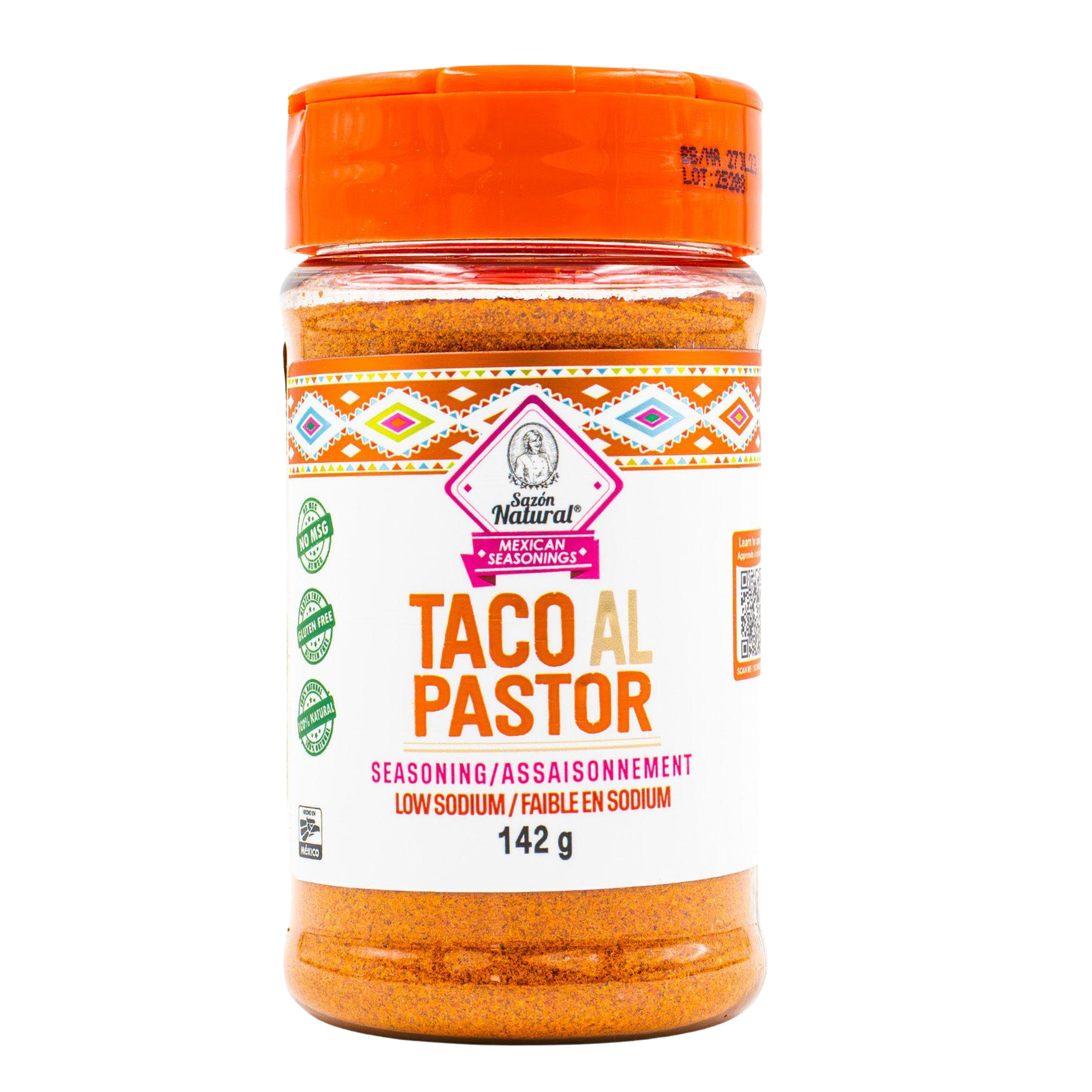 Sazón Natural Taco al Pastor 142g – Condimento Mexicano para Tacos y Carnes