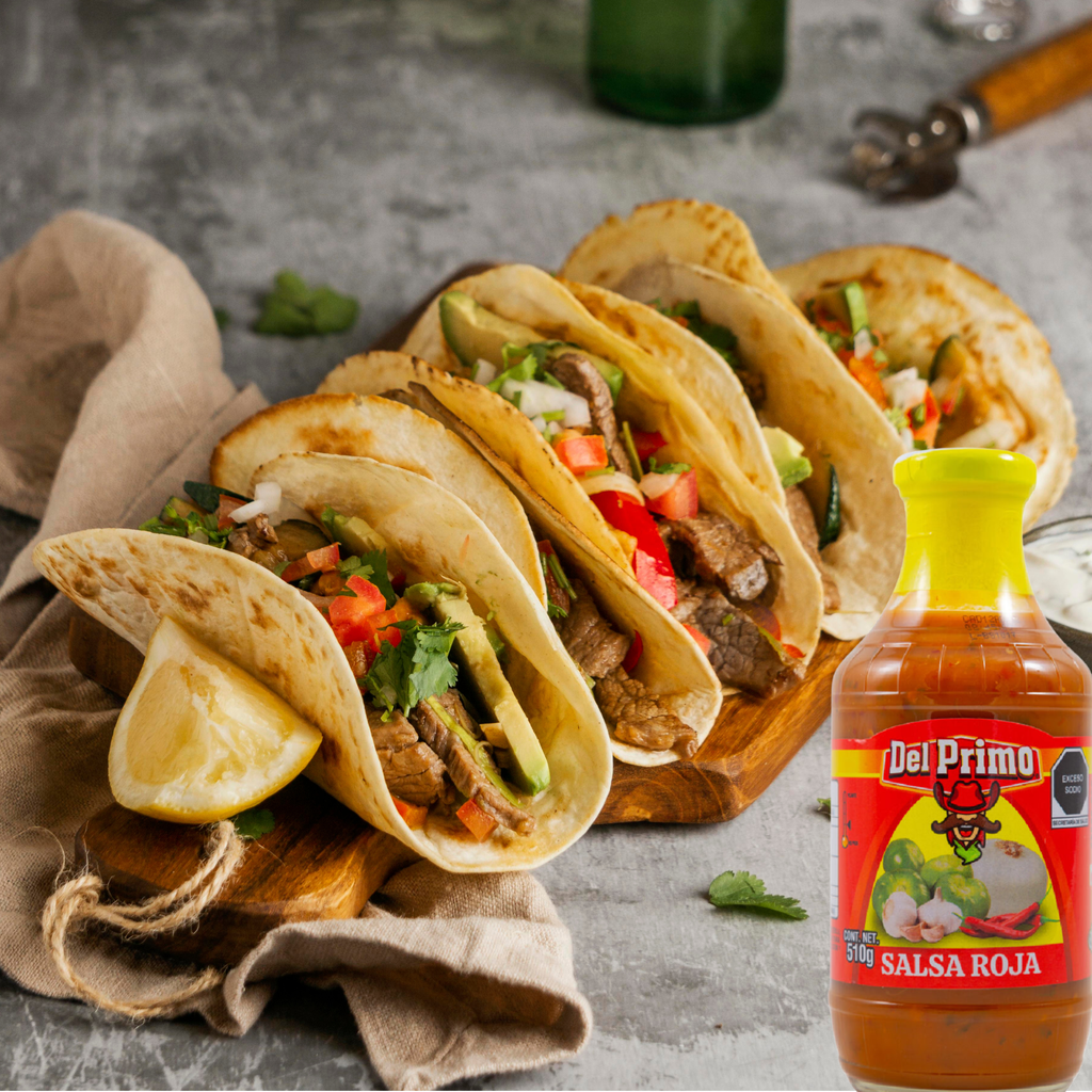 Pack 3 Salsas Mexicanas Del Primo 510g – Verde, Roja y Guacamole | Sabor Casero para Tacos y Antojitos