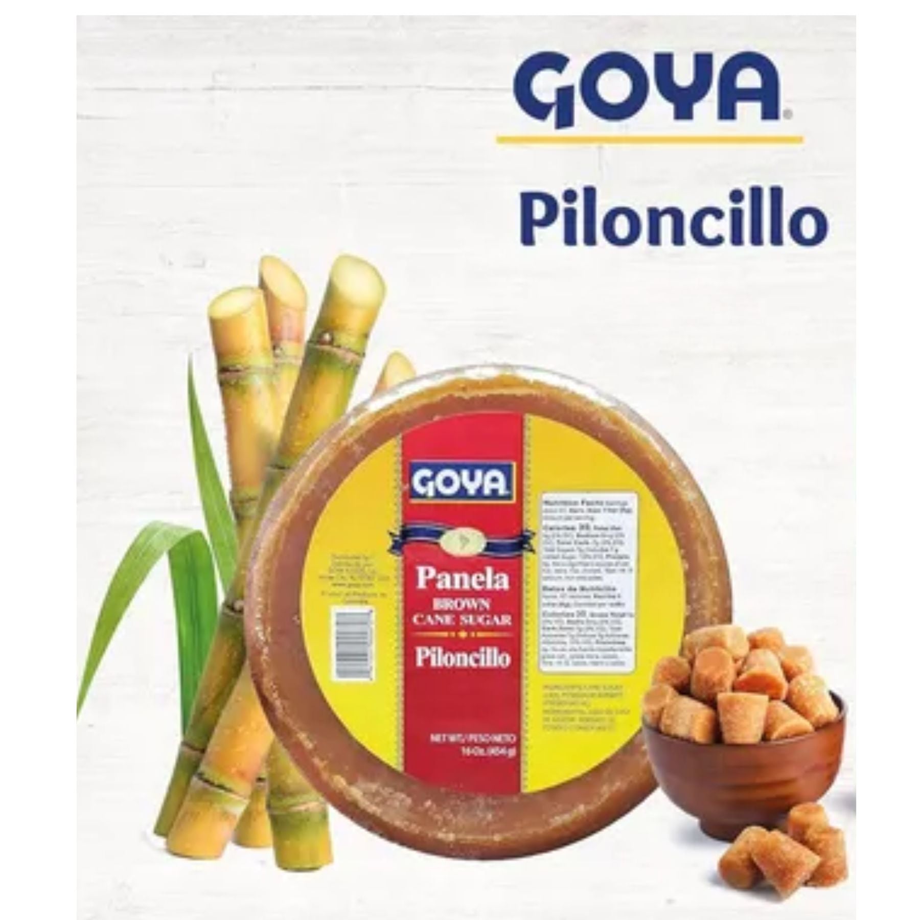 Panela GOYA 454 g | Azúcar de Caña Integral Natural para Bebidas, Postres y Recetas Tradicionales Latinoamericanas